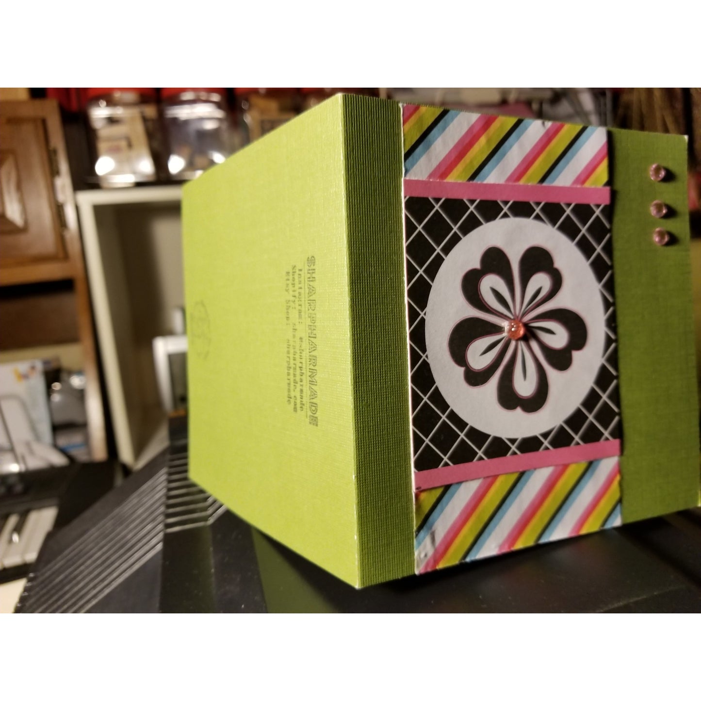 Happy Birthday Striped Design Handmade Good Greeting Supply Card CLEARANCE