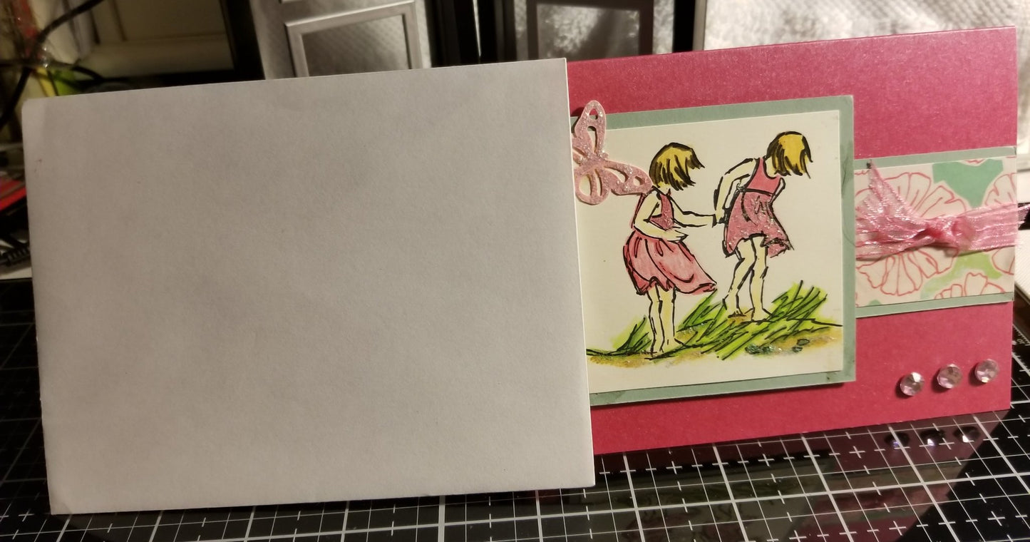 Beach Butterfly Explorers Handmade Good Greeting Supply Card CLEARANCE