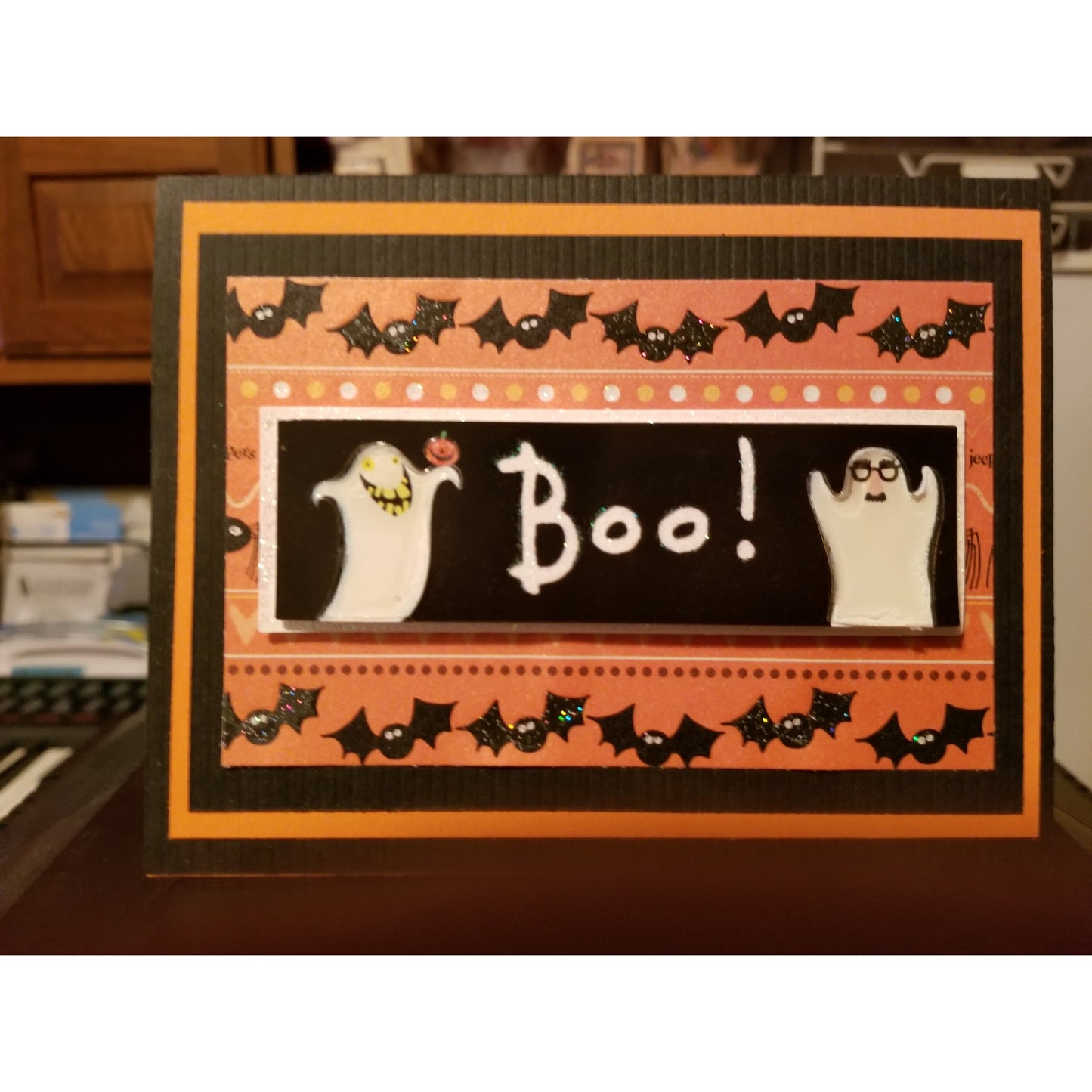 Halloween Boo Ghosts Handmade Good Greeting Supply Card