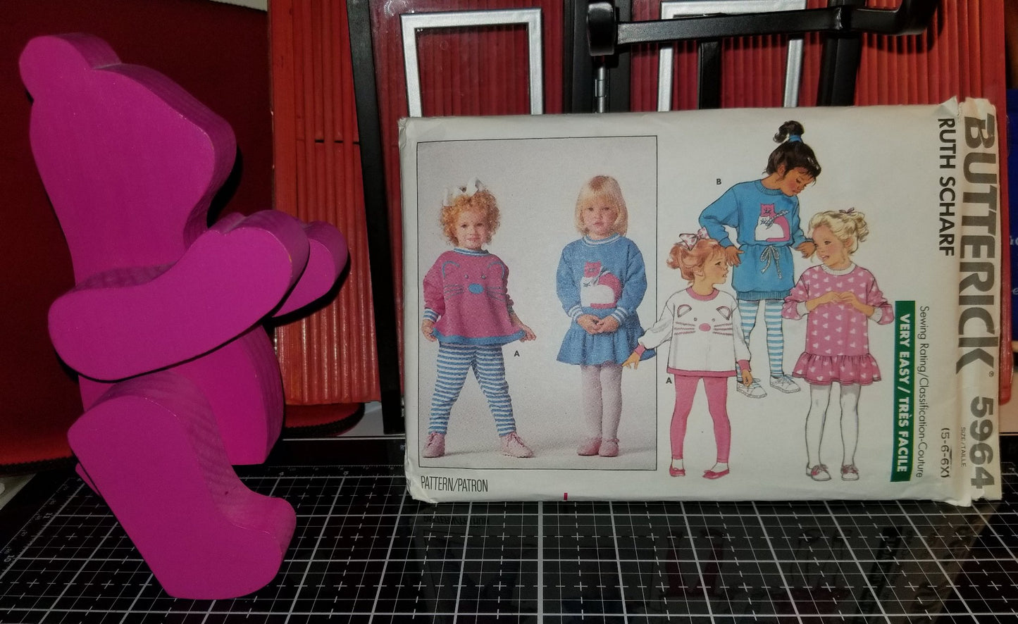 Butterick 5964 Pattern Vintage Children Dress, Top, And Leggings