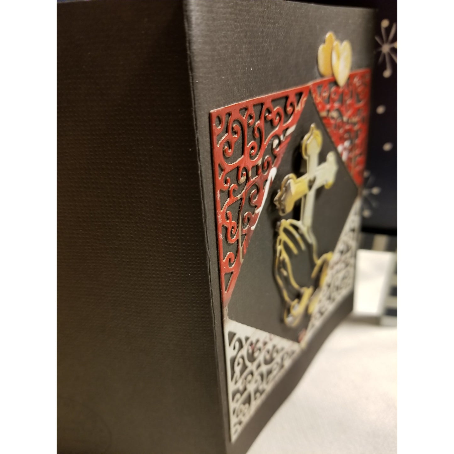 Folding Hands Cross Handmade Good Greeting Supply Card 💋