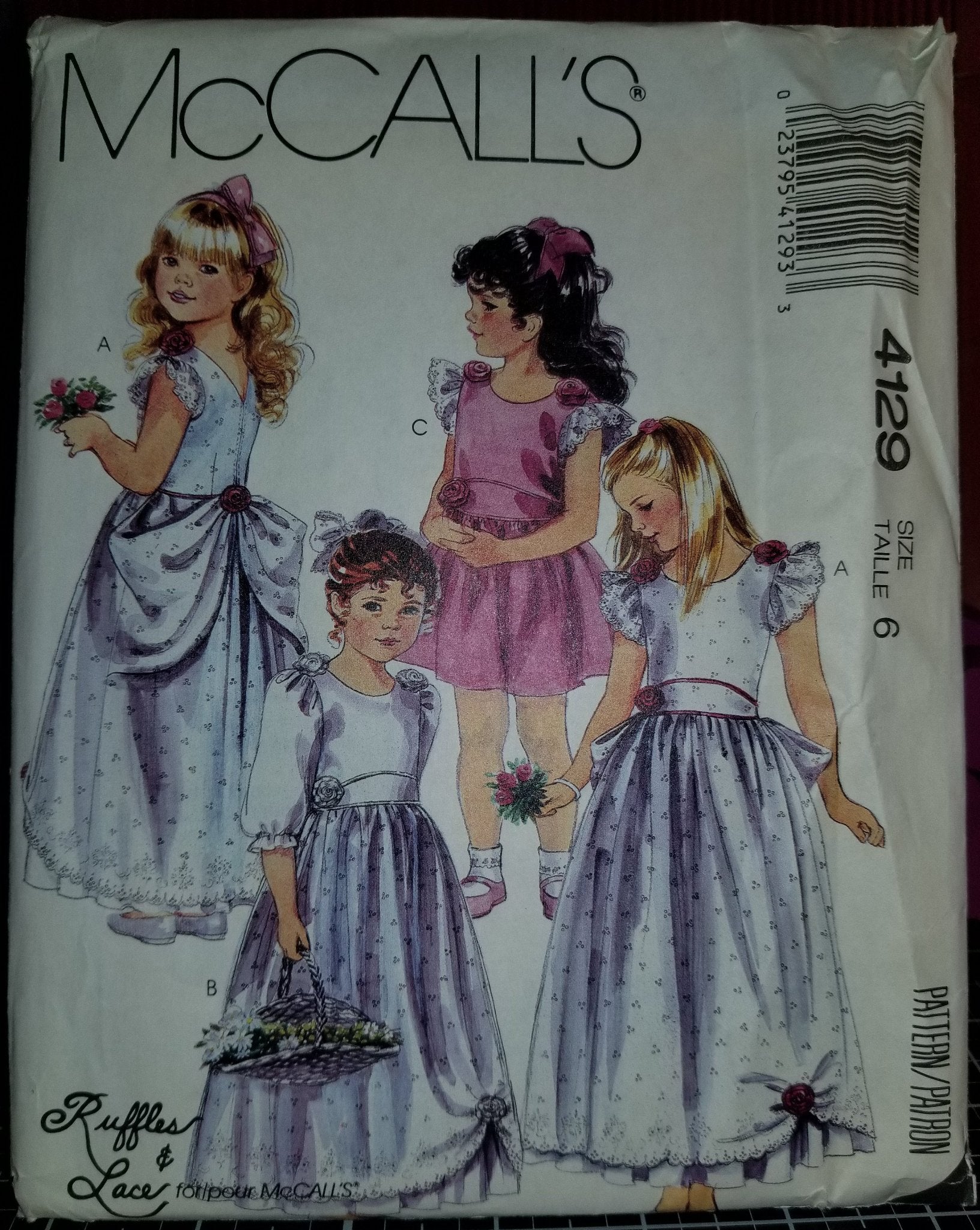 McCalls 4129 Pattern Vintage Children And Girl Gown Or Dress SharPharMade McCalls 4129 Pattern Vintage Children And Girl Gown Or Dress SharPharMade