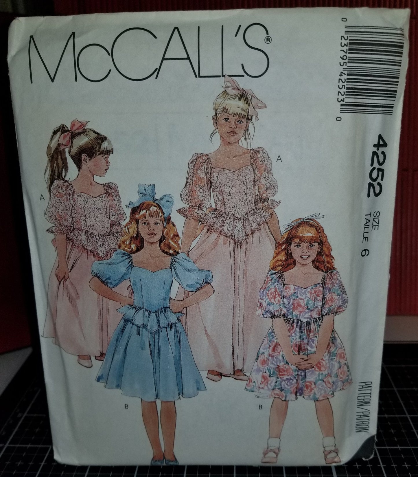 McCall's 4252 Pattern Vintage Children And Girl Gown Or Dress