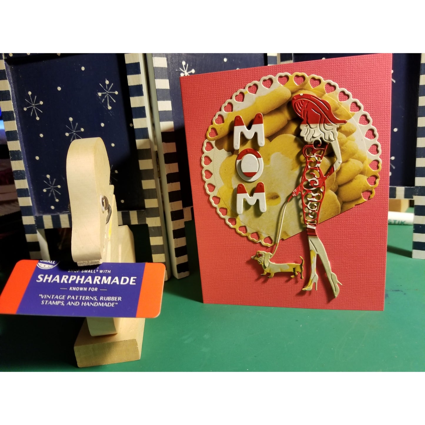 Mom I Love You Handmade Good Greeting Supply Card 💋