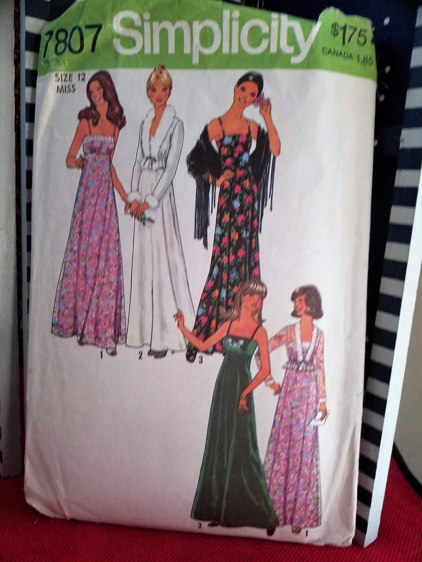 Simplicity 7807 Pattern Vintage Misses Dress And Unlined Jacket