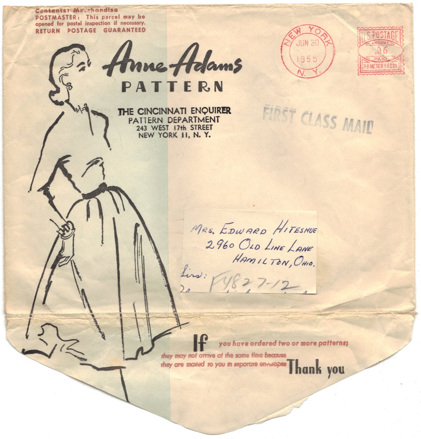 Anne Adams 4827 Pattern Vintage Sleeveless Drop Waist Dress