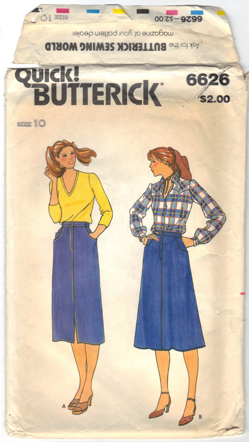 Butterick 6626 Pattern Quick Misses Skirt