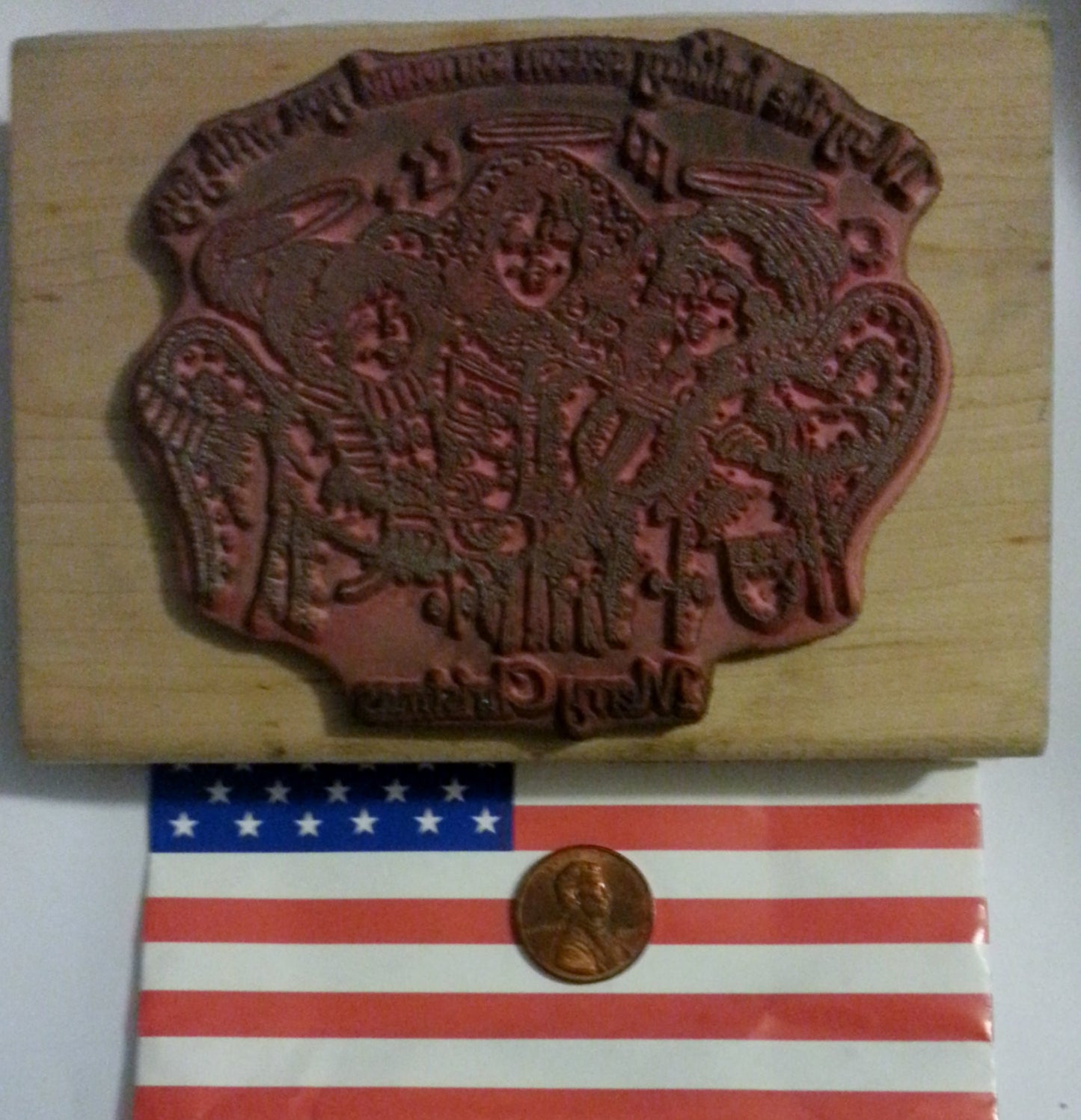 Hampton Arts Rubber Stamp Holiday Angel Carolers K1904