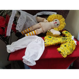 Raggedy Ann 10 Inch Handmade Doll Sporting A John Deere Outfit
