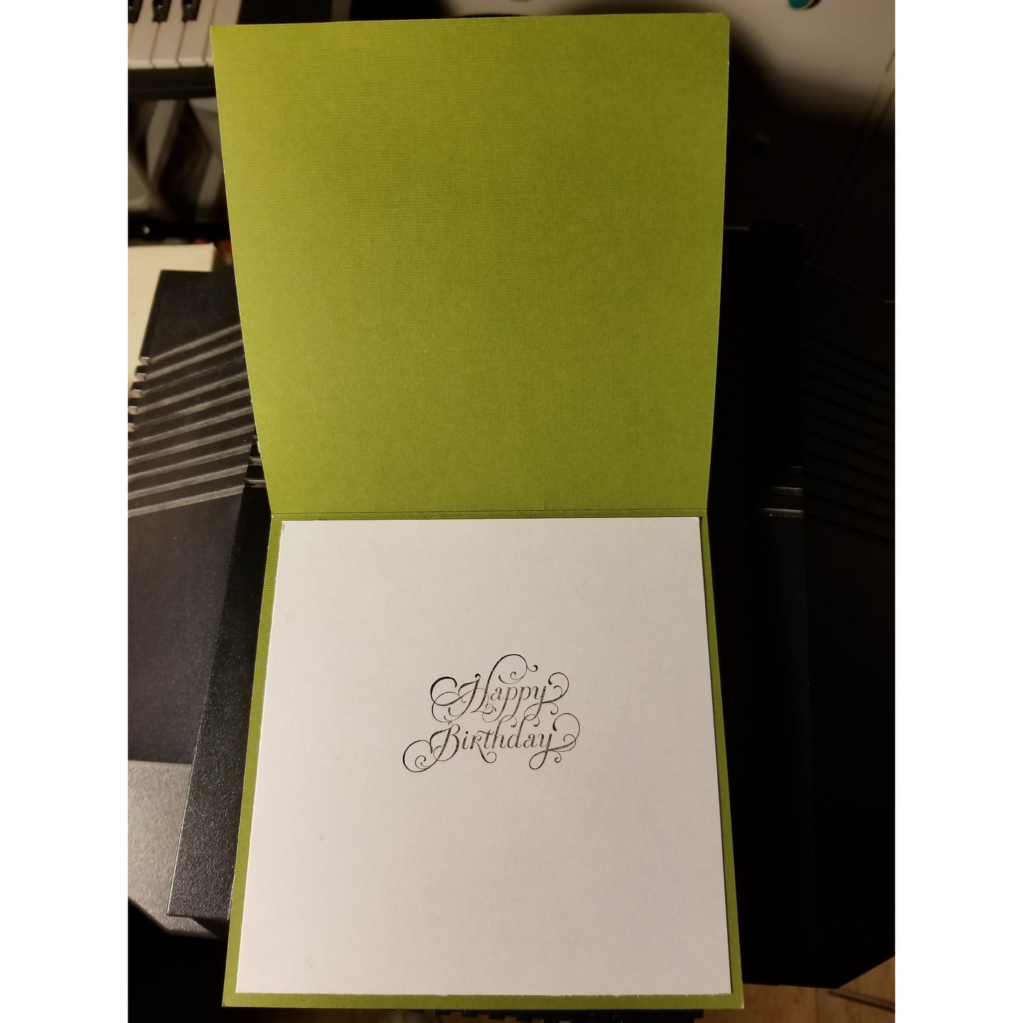 Happy Birthday Striped Design Handmade Good Greeting Supply Card CLEARANCE