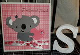 Bear Holding Heart Handmade Good Greeting Supply Card CLEARANCE