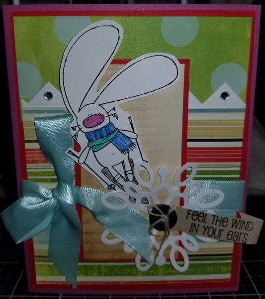 Bugs In The Wind Handmade Good Greeting Supply Card CLEARANCE
