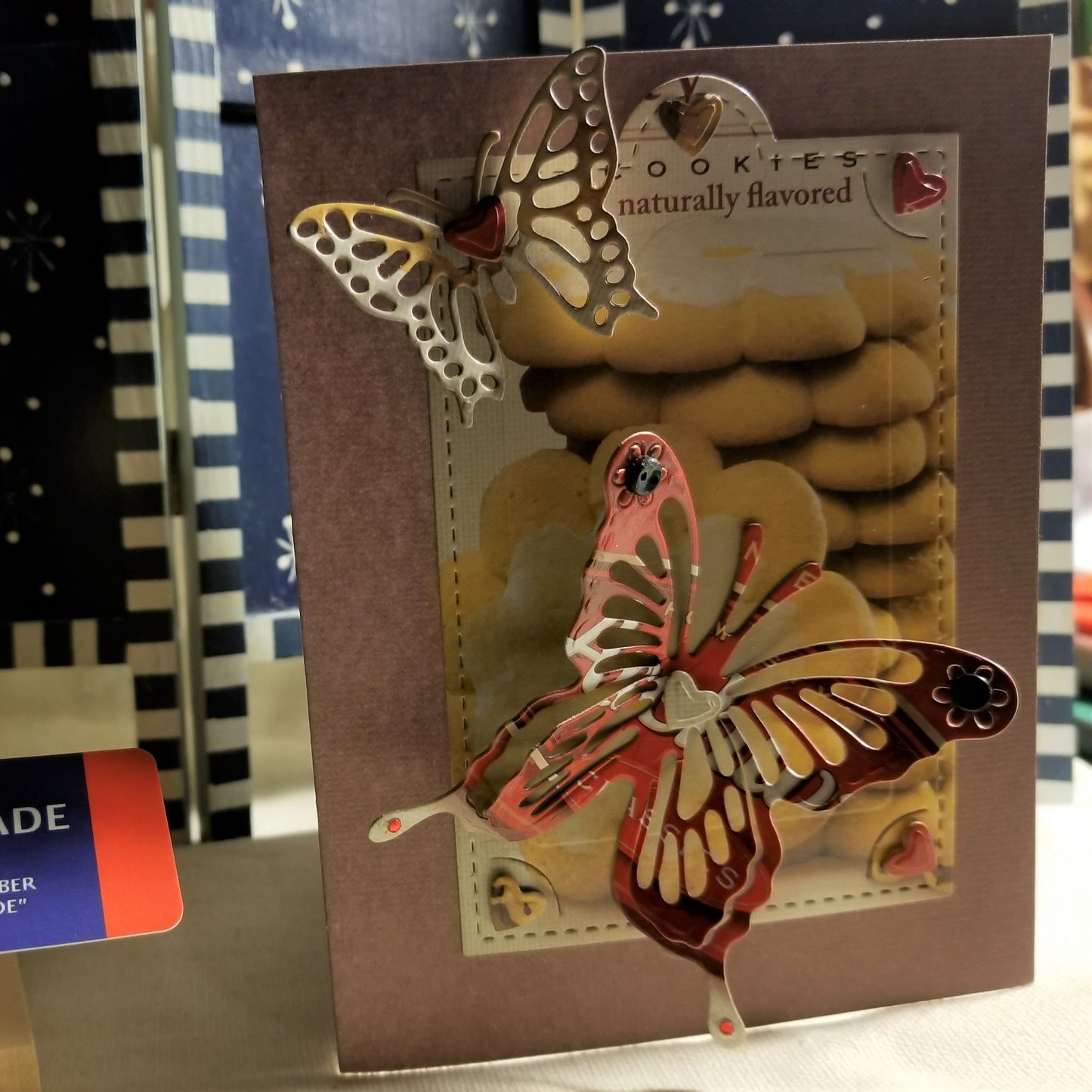 Butterfly Over You Handmade Good Greeting Supply Card  💋