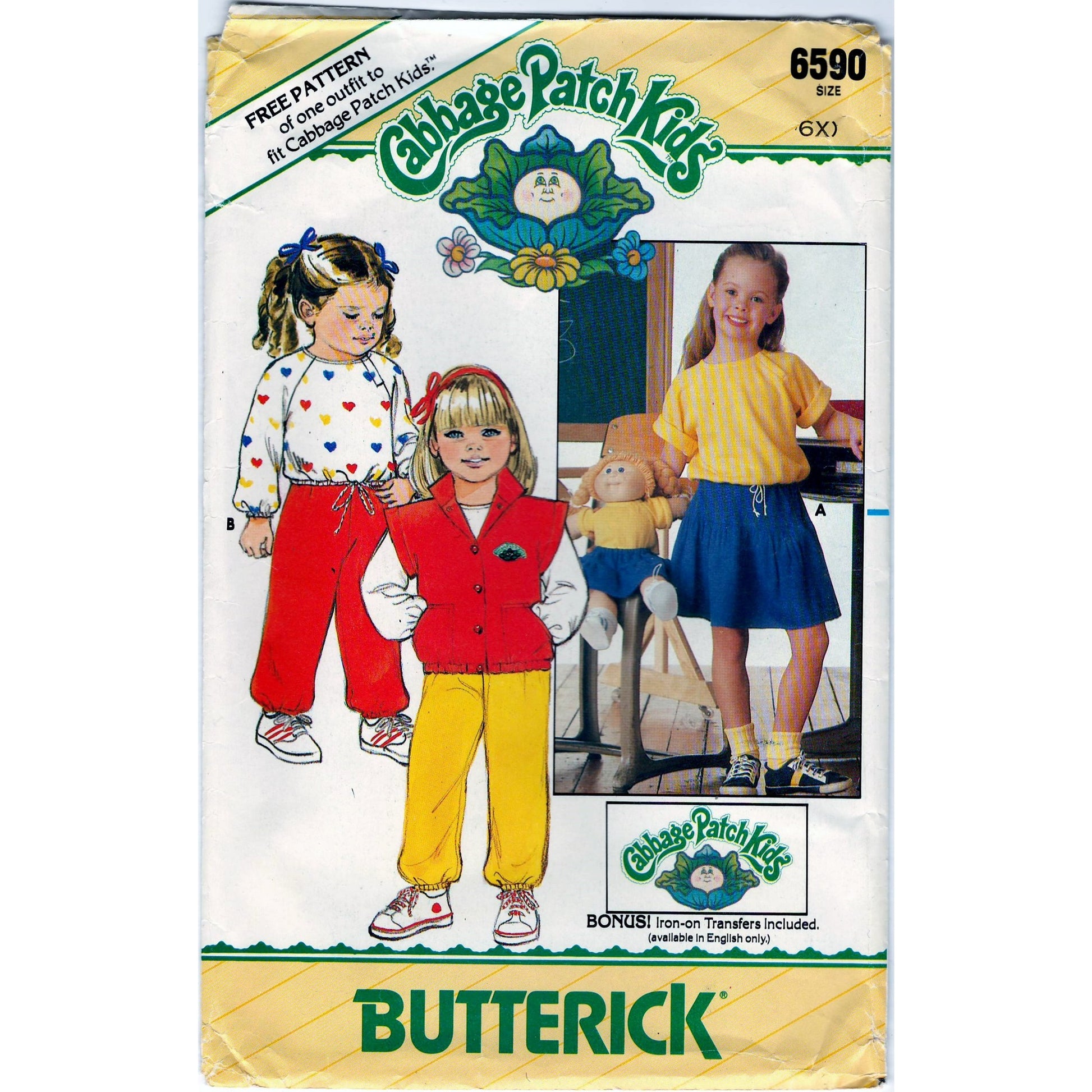 Butterick 6590 Pattern Vintage Children Vest, Top, Skirt And Pants –  SharPharMade