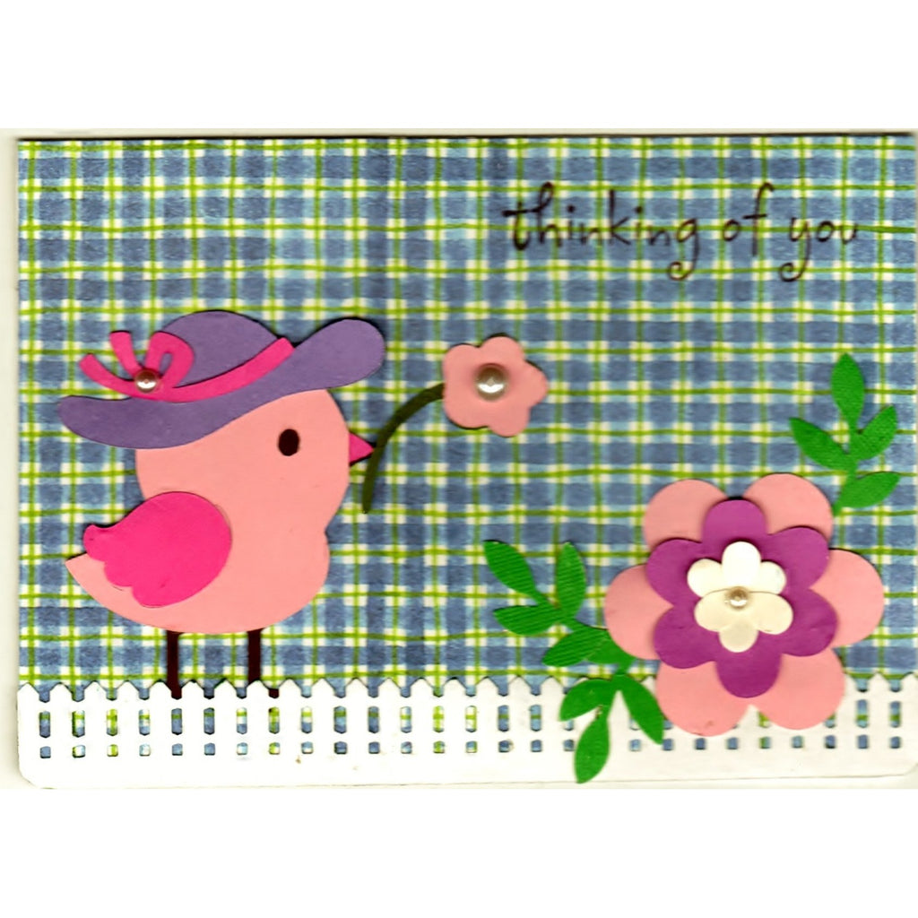 Chicky Thinking Of You Handmade Good Greeting Supply Card - Cards And Other Paper Products - Made In U.S.A. - SharPharMade - 1