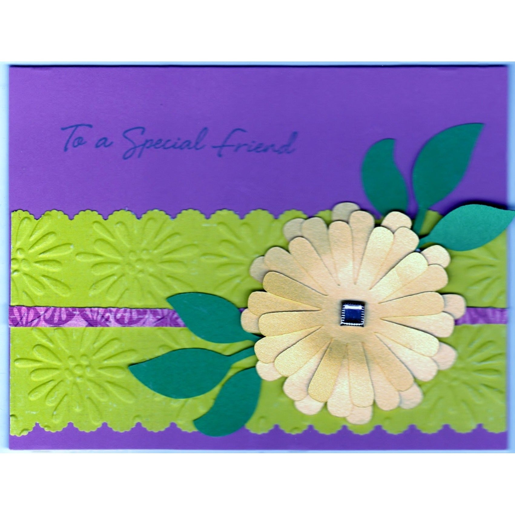 Daisy Background Handmade Good Greeting Supply Card - Cards And Other Paper Products - Made In U.S.A. - SharPharMade - 1