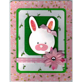 Happy Easter Rabbit Handmade Good Greeting Supply Card - Cards And Other Paper Products - Made In U.S.A. - SharPharMade - 1