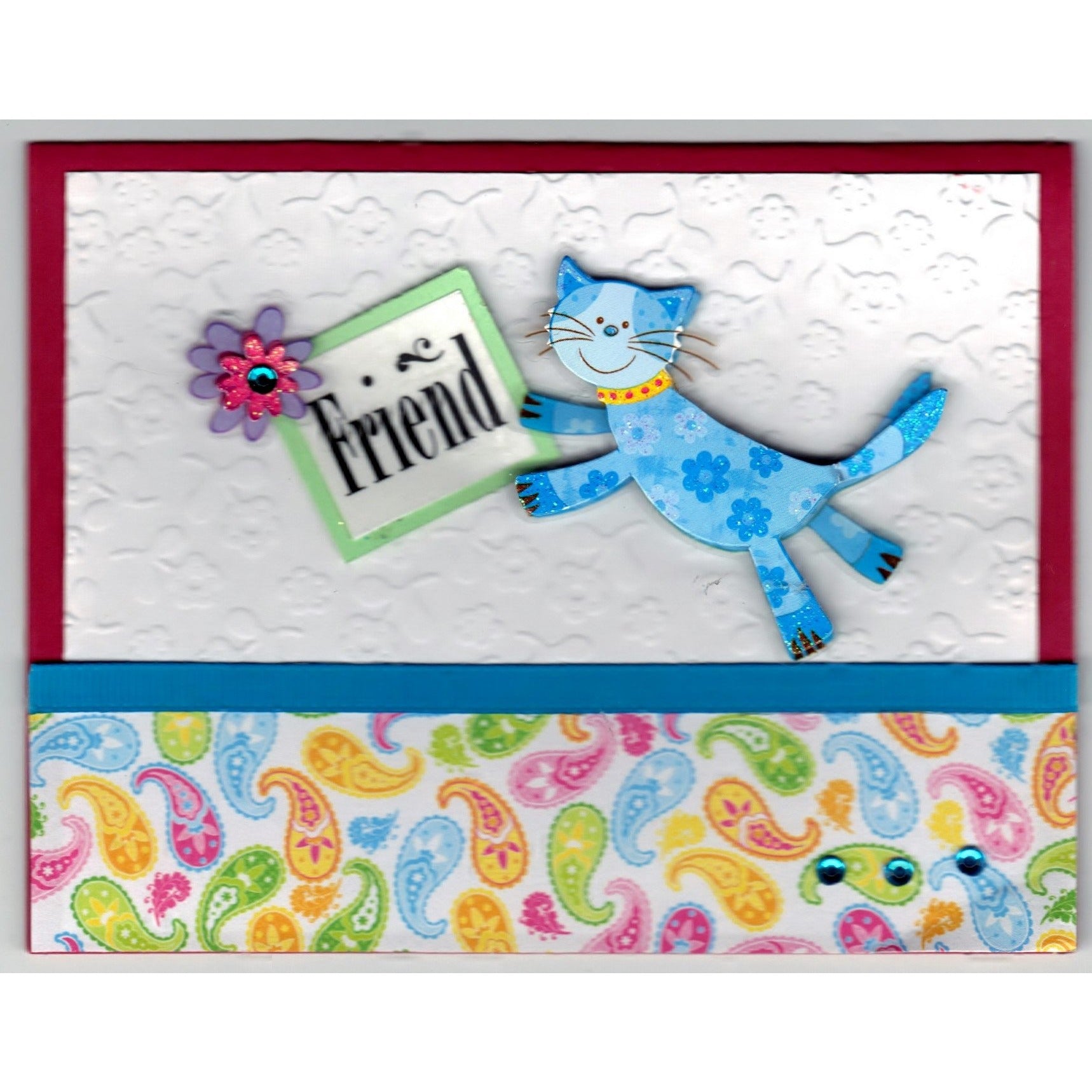 Happy Birthday Friend Handmade Good Greeting Supply Card - Cards And Other Paper Products - Made In U.S.A. - SharPharMade - 1