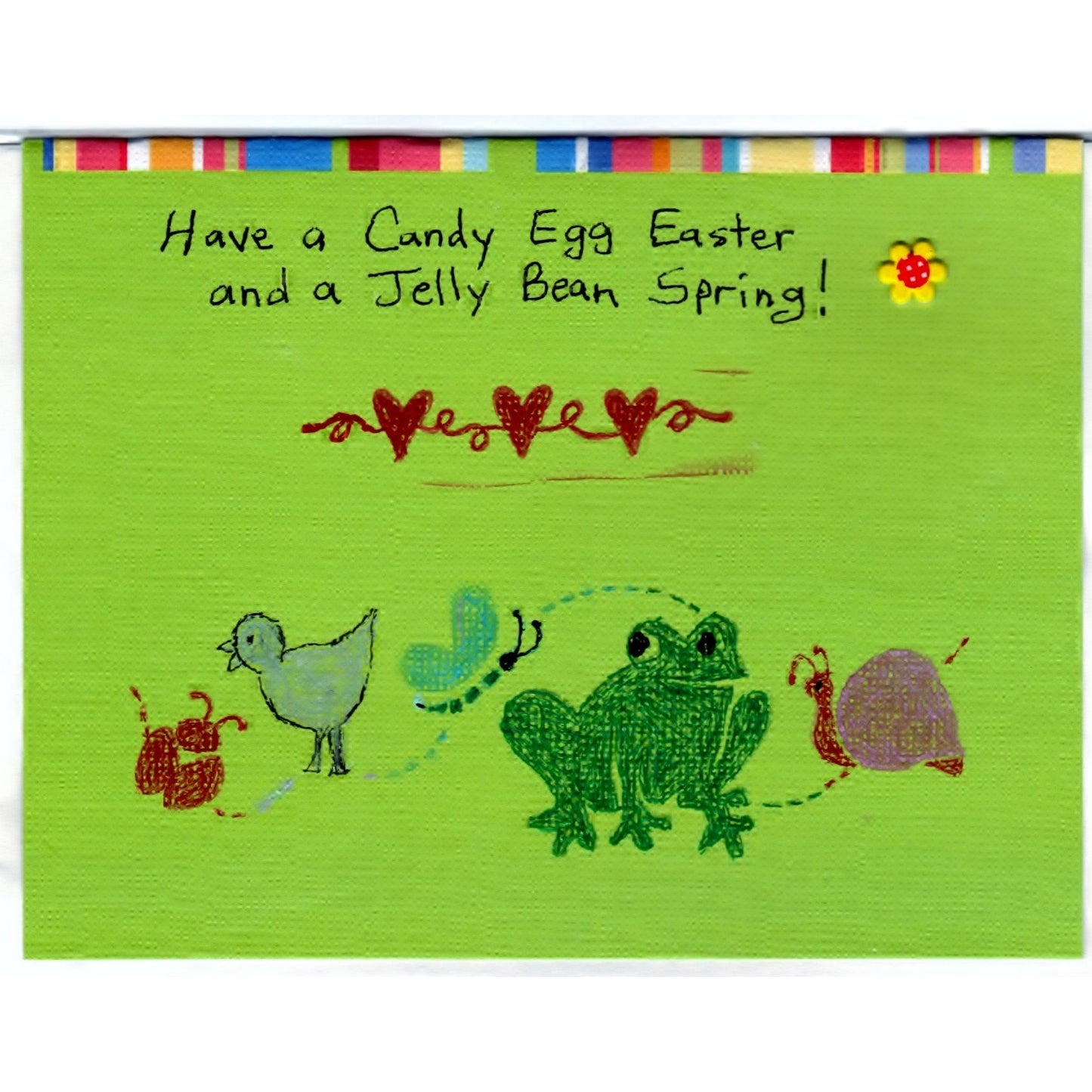 Easter Handmade Bug Duck Frog Good Greeting Supply Card - Cards And Other Paper Products - Made In U.S.A. - SharPharMade - 1