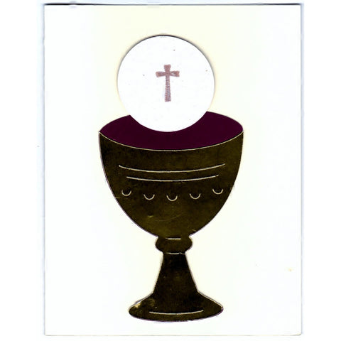 Holy Communion Religious Handmade Good Greeting Supply Card - Cards And Other Paper Products - Made In U.S.A. - SharPharMade - 1