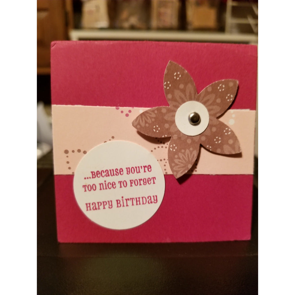 Happy Birthday Mini Handmade Good Greeting Supply Card/Tag CLEARANCE