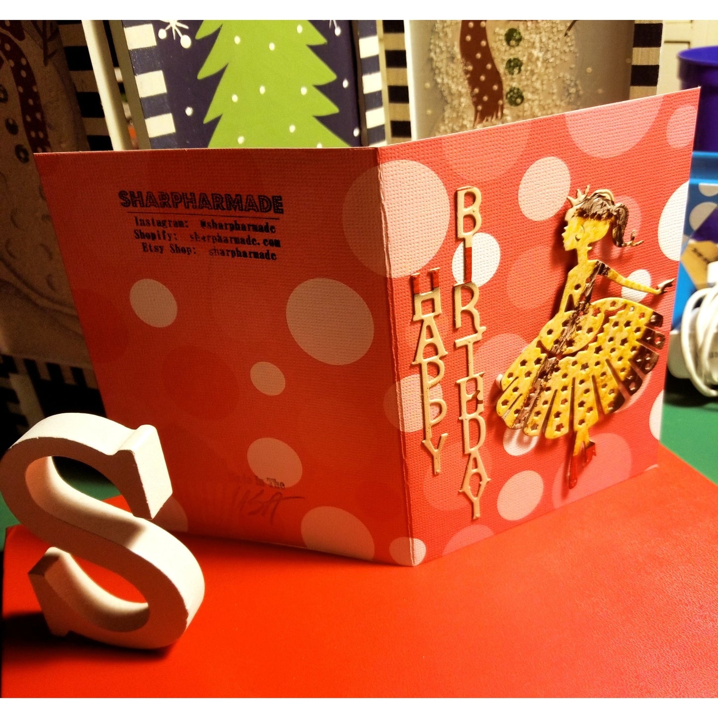 Happy Birthday Princess Handmade Good Greeting Supply Card 💋
