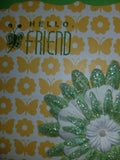 Hello Friend Handmade Good Greeting Supply Card CLEARANCE