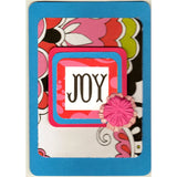 Joy Blue Flowery Handmade Good Greeting Supply Card - Cards And Other Paper Products - Made In U.S.A. - SharPharMade - 1