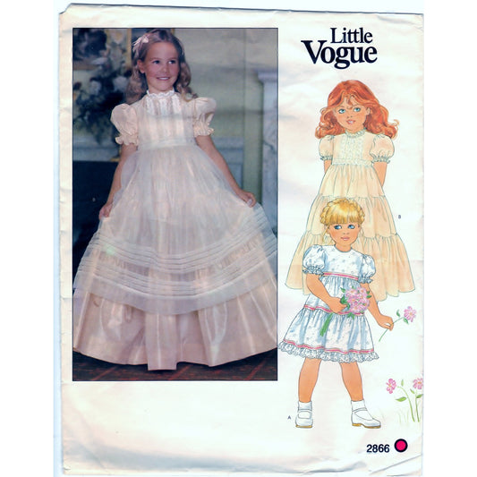 Vogue 2866 Children's Dress and Pinafore - Vintage Pattern - Vogue - SharPharMade - 1