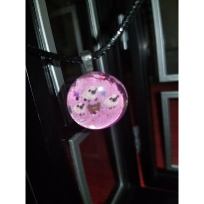 Luv Ewe All Handmade Good Flat Back Glass Marble Necklace 💋