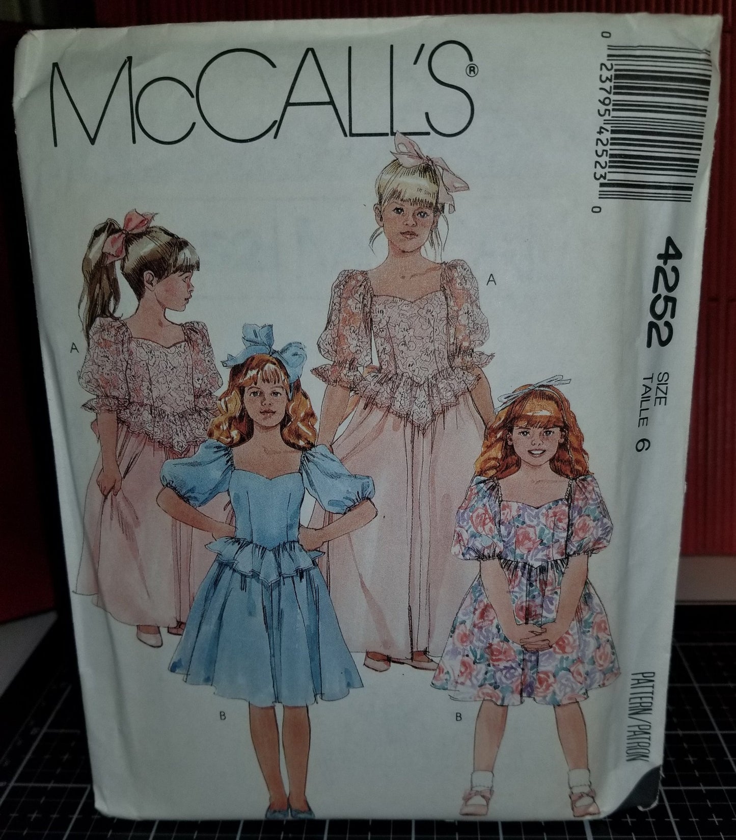 McCall's 4252 Pattern Vintage Children And Girl Gown Or Dress