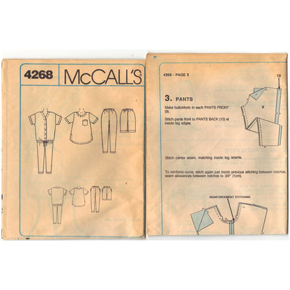 McCalls 4268 Pattern Vintage Maternity Jumpsuit, Top, Pants and Shorts