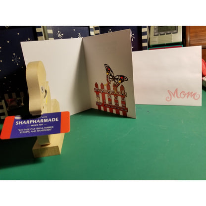 Mom I Love You Handmade Good Greeting Supply Card  💋