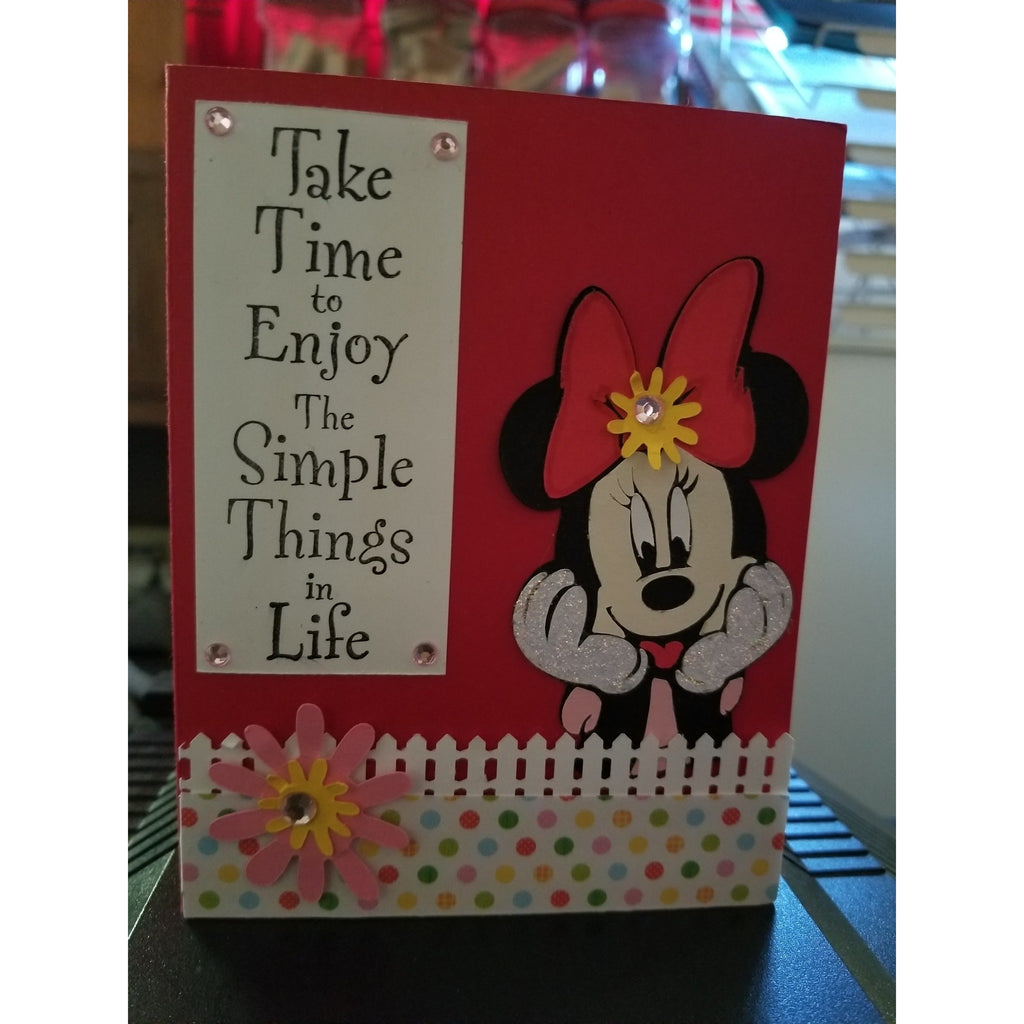 M Mouse Simple Life Handmade Good Greeting Supply Card CLEARANCE