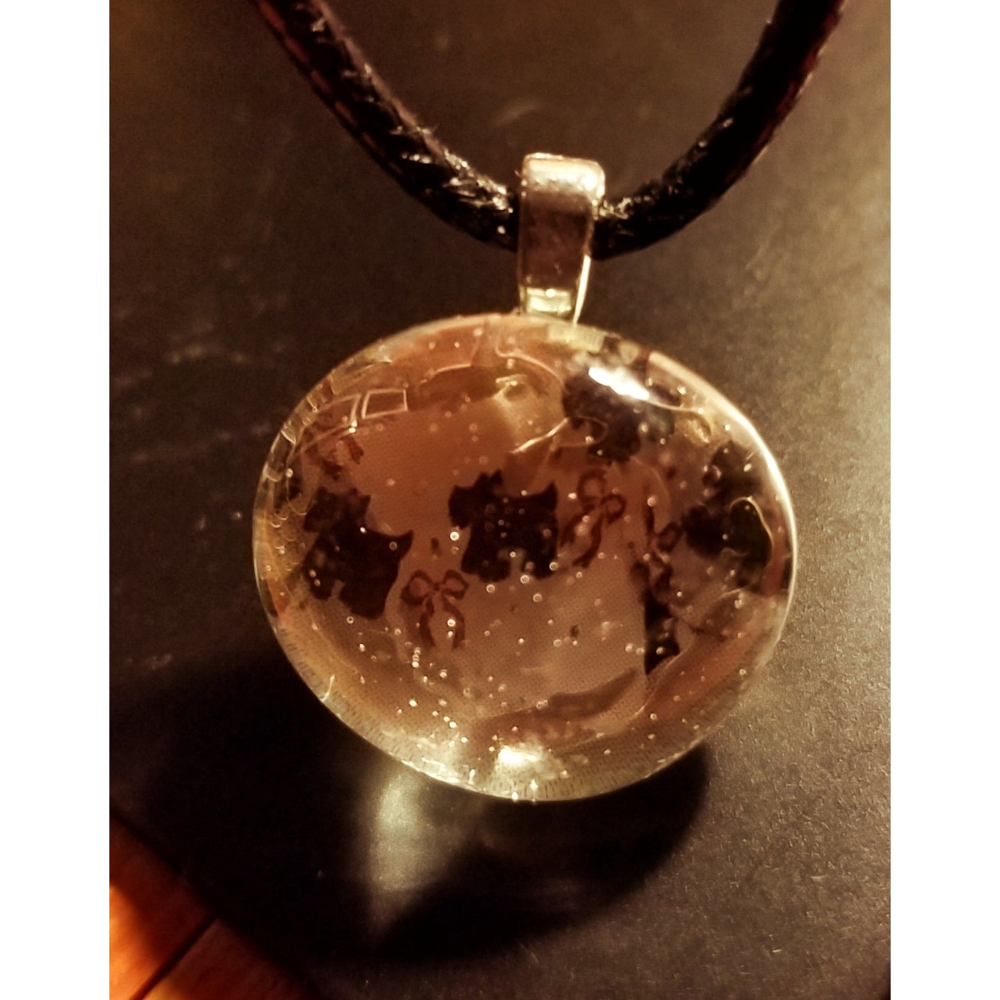 Scottie Scotty Love Handmade Good Flat Back Glass Marble Necklace 💋