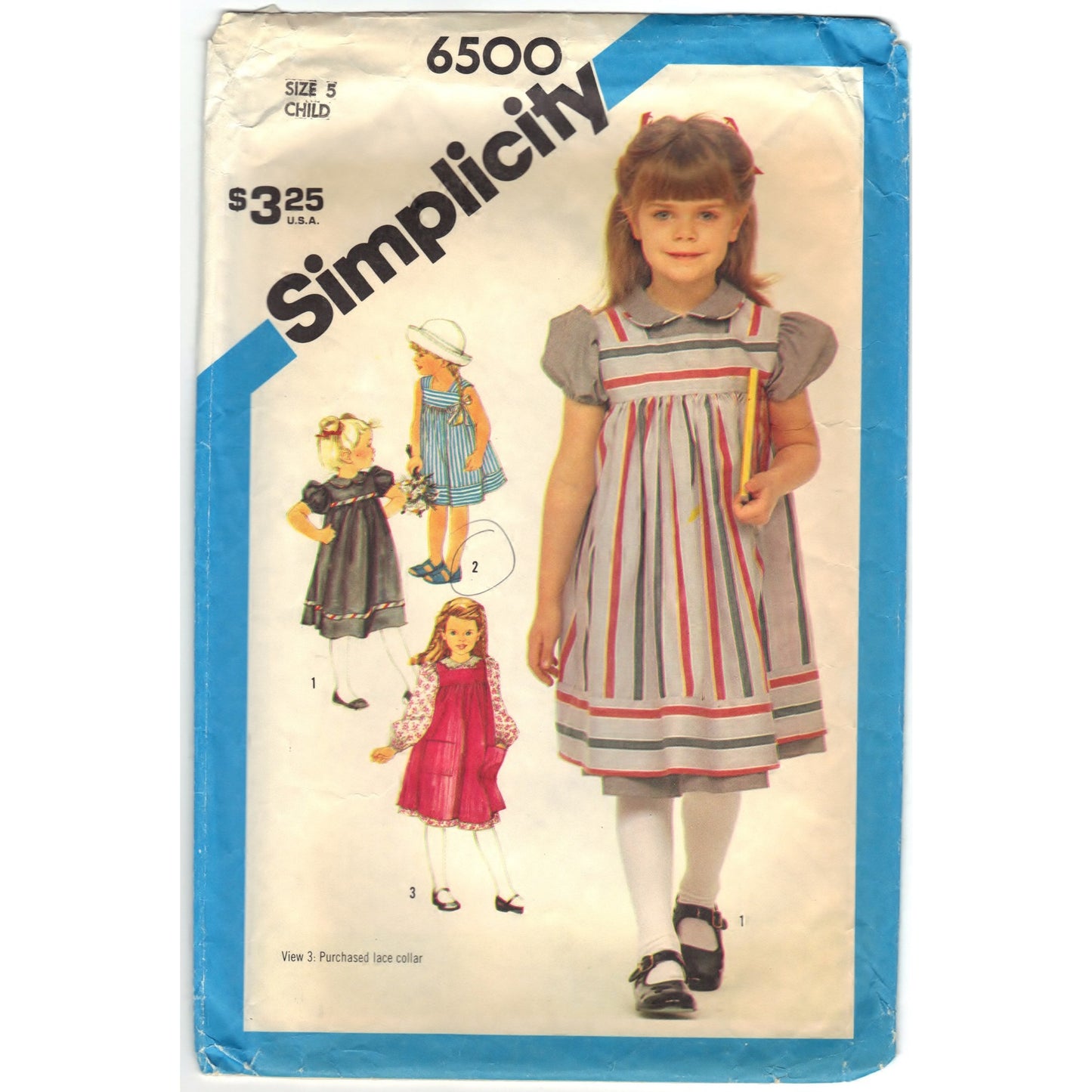Simplicity 6500 Pattern Vintage Child Dress And Sundress Or Jumper