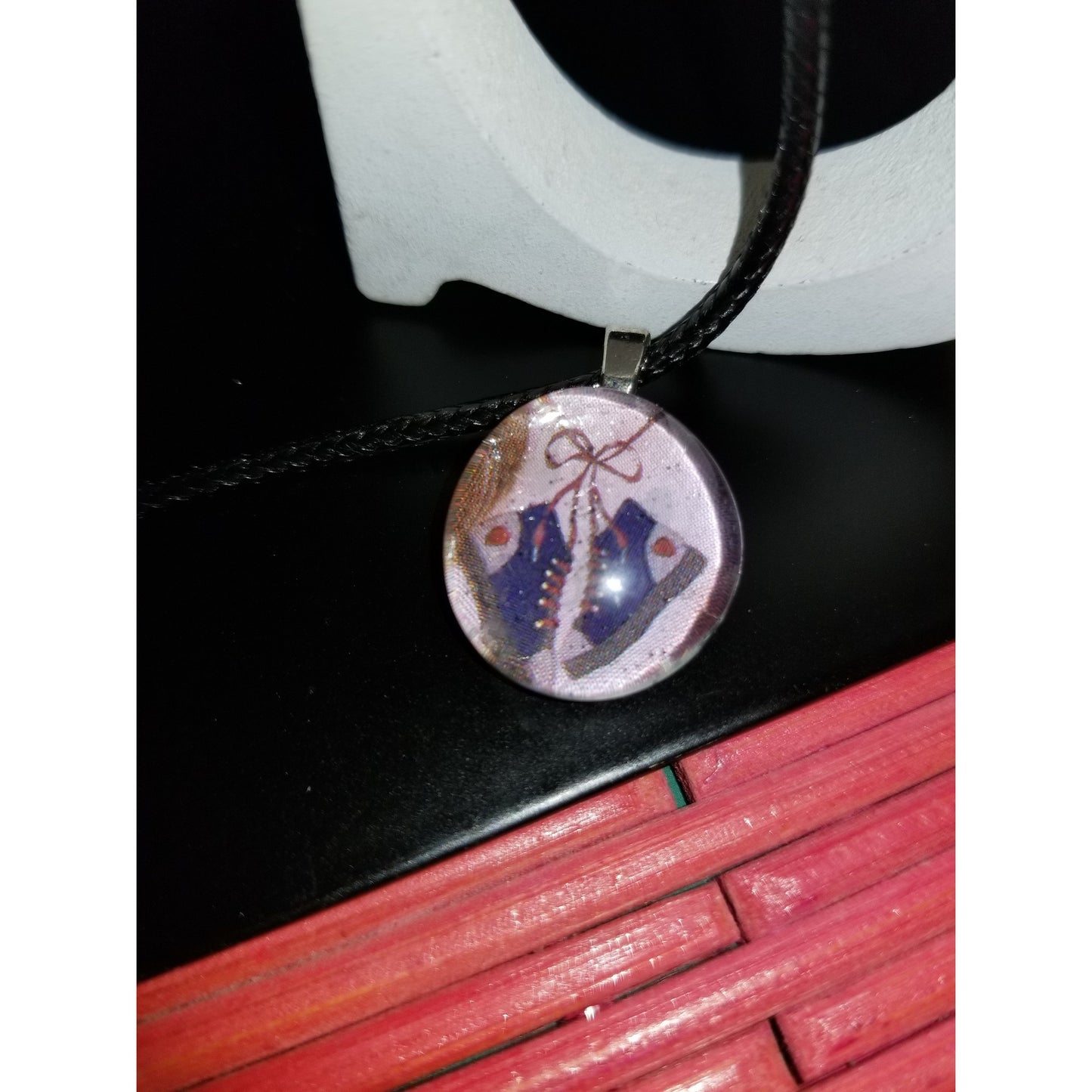 Sneakers Queen Handmade Good Flat Back Glass Marble Necklace 💋