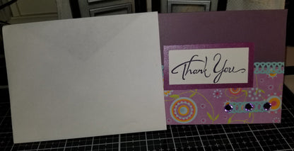 Thank You Handmade Good Greeting Supply Card CLEARANCE