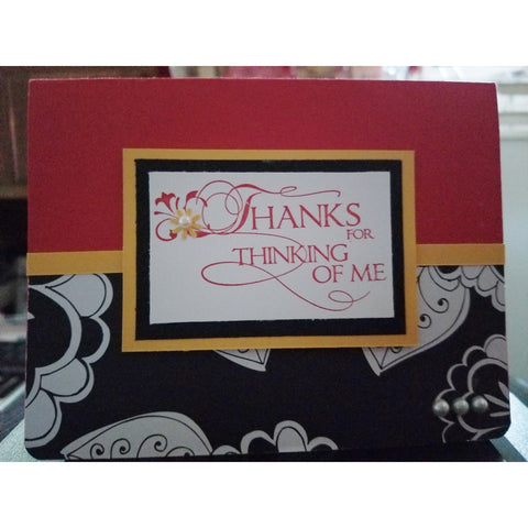 Thanks For Thinking Of Me Handmade Good Greeting Supply Card CLEARANCE