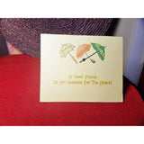 Umbrellas Friend Handmade Good Greeting Supply Card - Cards And Other Paper Products - Made In U.S.A. - SharPharMade - 7