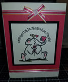 Unforgettable Elephant Love Handmade Good Greeting Supply Card CLEARANCE