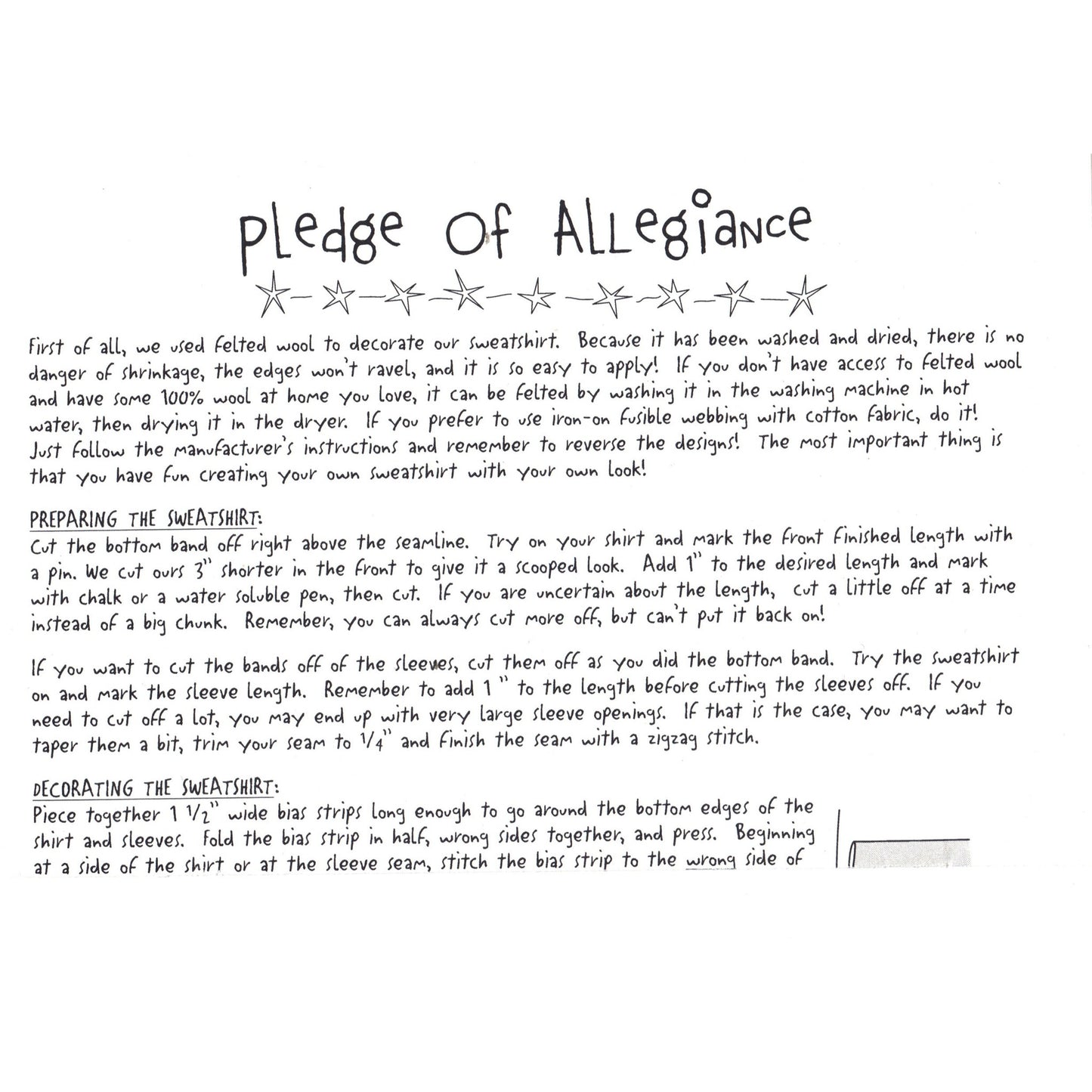 Pledge of Allegiance Flag Snowman Designer Non-Vin Kit/Pattern