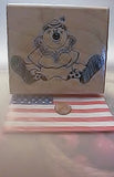 D.O.T.S. Rubber Stamp Sitting Clown Large #R 110