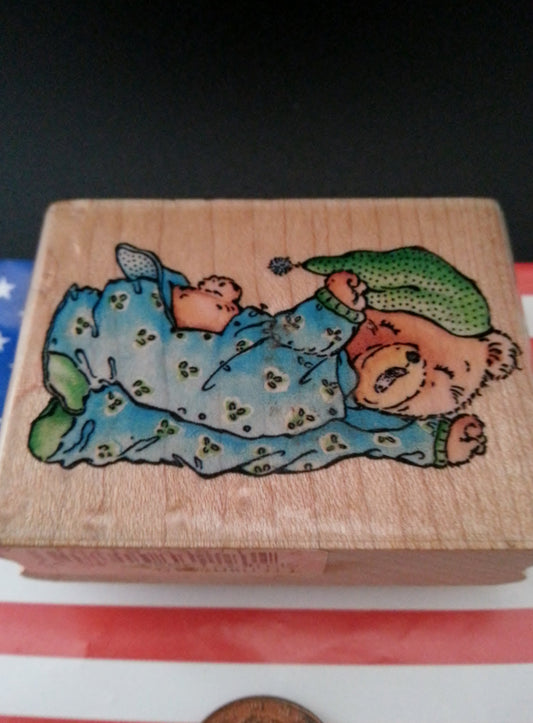 Bedtime Bear Rubber Stamp A781D Stampede