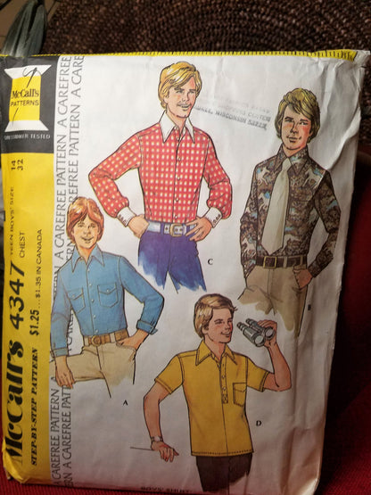McCalls 4347 Pattern Vintage Boys Shirt