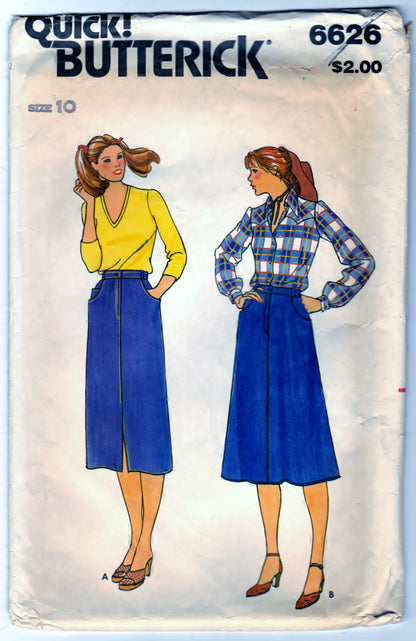 Butterick 6626 Pattern Quick Misses Skirt