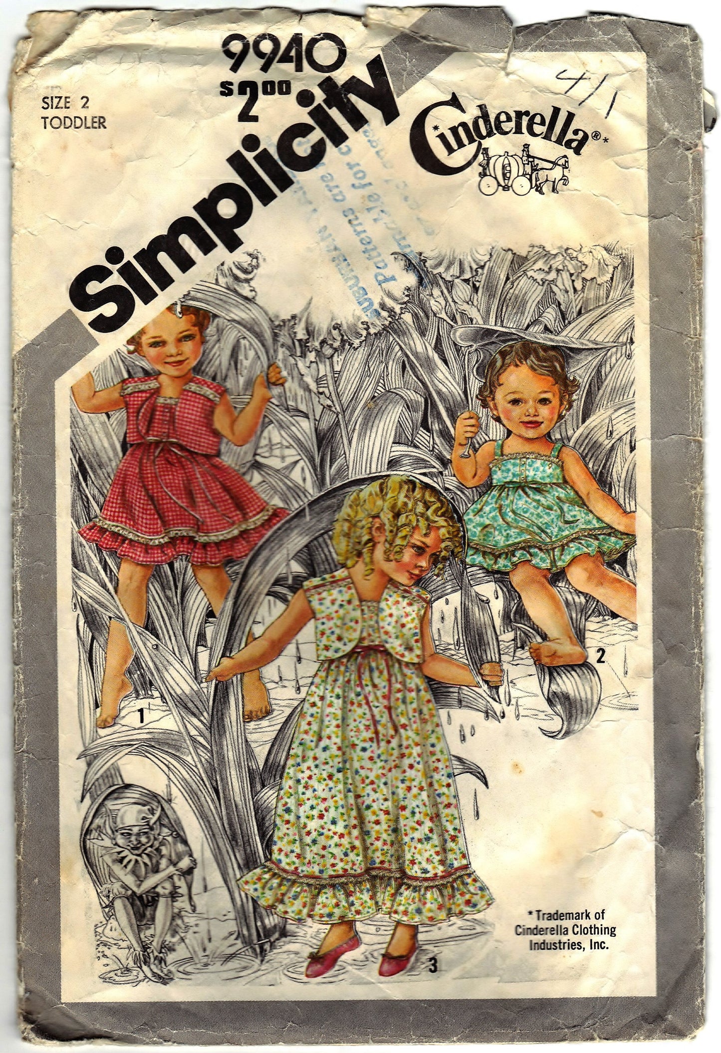 Simplicity 9940 Pattern Vintage Toddlers Sundress In Two Lengths And Self-Lined Jacket