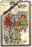 Simplicity 9940 Pattern Vintage Toddlers Sundress In Two Lengths And Self-Lined Jacket