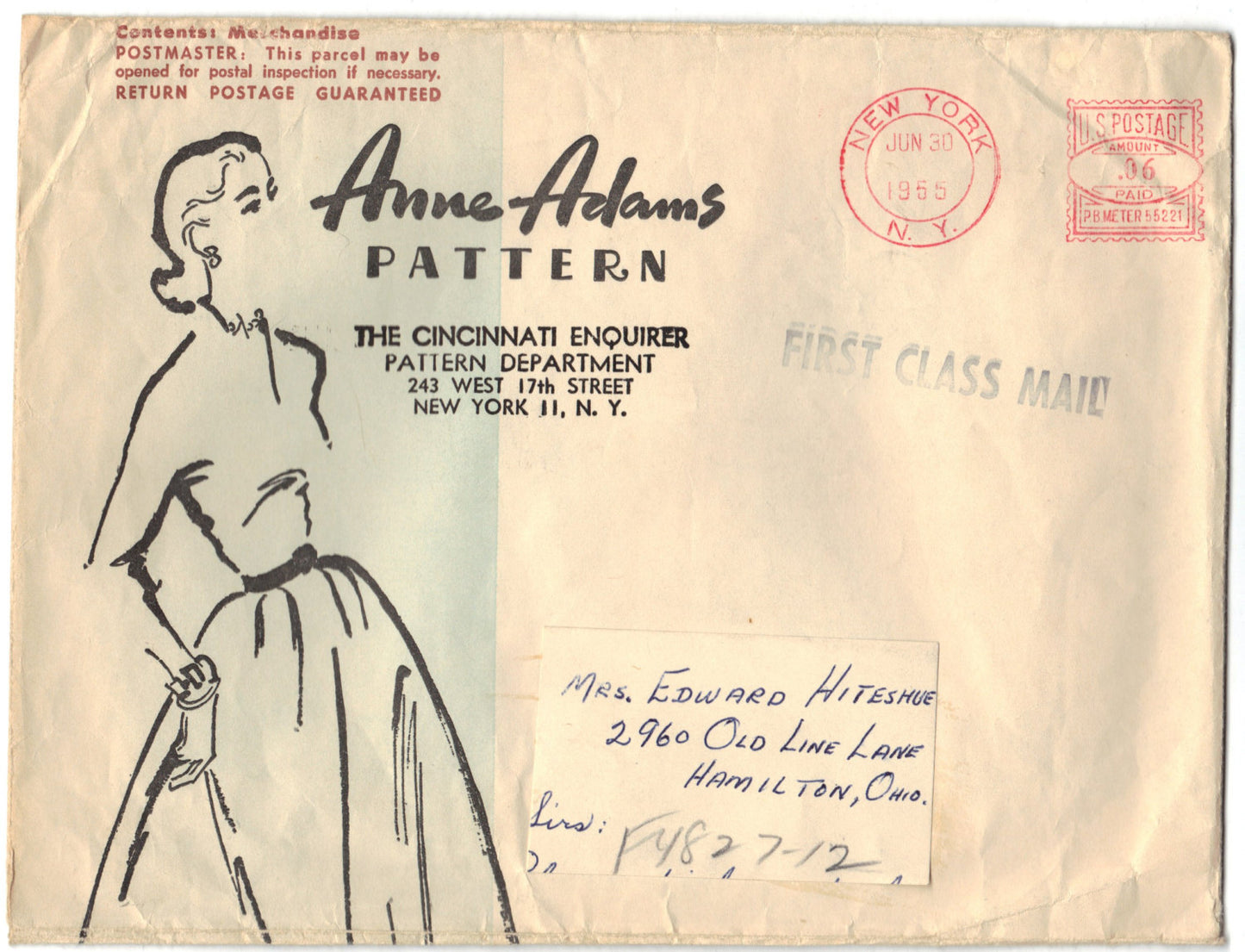 Anne Adams 4827 Pattern Vintage Sleeveless Drop Waist Dress