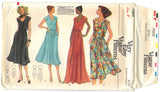 Very Easy Vogue 7053 Vintage Pattern Misses Dress, Top, and Skirt